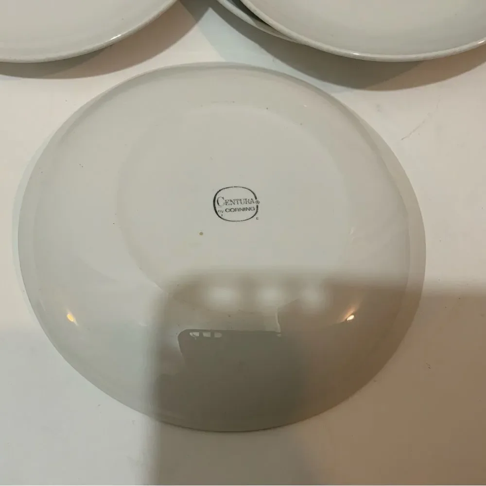 4 Corning White Centura small Fruit/Dessert/Sauce plates  6” diameter A11